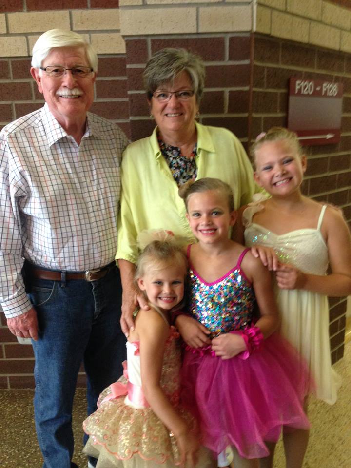 John and Liz (Hall) Burns with great nieces.  2015